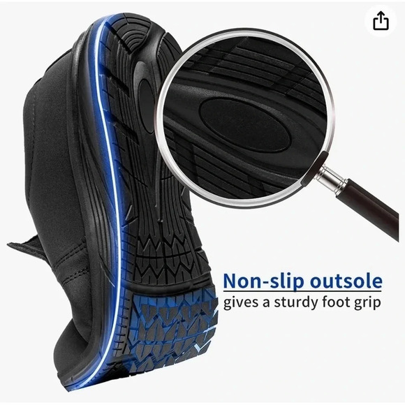 LARNMERN Non Slip Food Service Work Sneakers Waterproof Size Men 9 - Women 11 - Picture 10 of 12